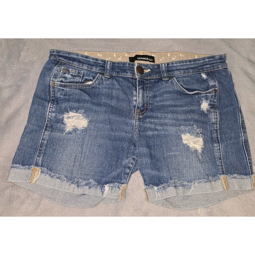 O'Neill Women's Cut Off Jeans Shorts Distressed Size 9 Y2K